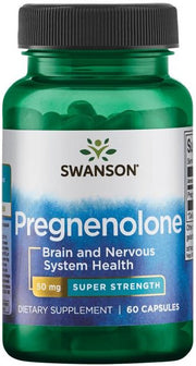 Swanson Pregnenolone, 50 mg īpaši stiprs – 60 kapsulas