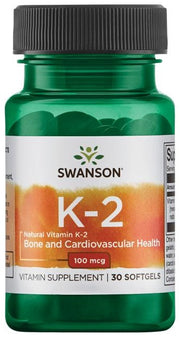 Swanson K-2 vitamīns – dabīgs, 100 mcg – 30 kapsulas