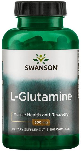 Swanson L-glutamīns, 500 mg – 100 kapsulas