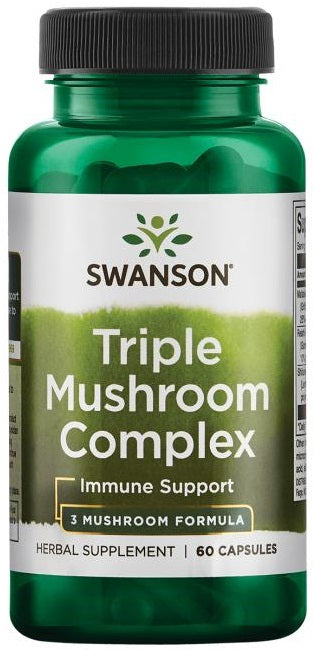 Swanson trīskāršā sēņu standartizēts komplekss – 60 kapsulas