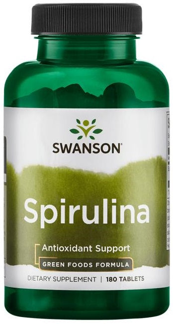 Swanson Spirulīna, 500 mg – 180 tabletes