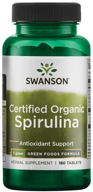 Swanson Spirulīna – 180 tabletes