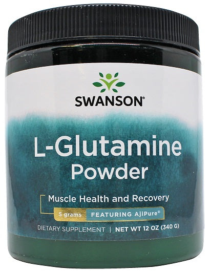 Swanson AjiPure L-glutamīna pulveris – 340 g