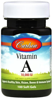 Carlson Labs A vitamīns, 10 000 SV – 250 kapsulas