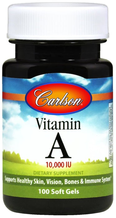 Carlson Labs A vitamīns, 10 000 SV – 250 kapsulas