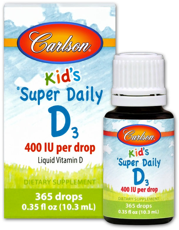 Carlson Labs bērniem Super Daily D3, 400 SV – 10 ml.