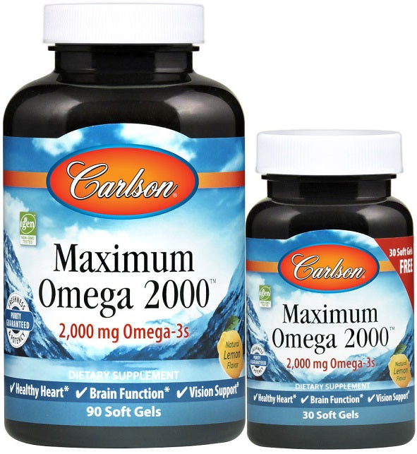 Carlson Labs Maximum Omega 2000 - 90 + 30 želejas