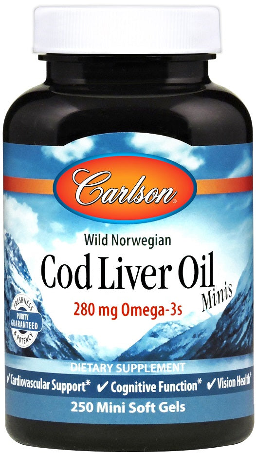 Carlson Labs mencu aknu eļļa, mini kapsulas, 280 mg – 250 kapsulas