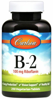 Carlson Labs vitamīns B - 2, 100 mg - 100 veģetārās tabletes