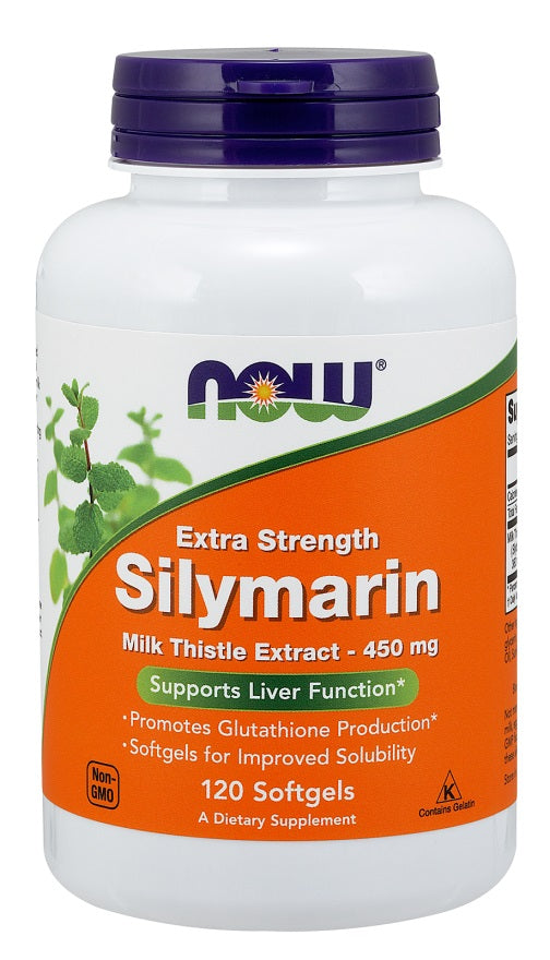 Produkto nuotrauka: NOW Foods Milk Thistle Extract, 450mg Extra Strength - 120 minkštųjų kapsulių