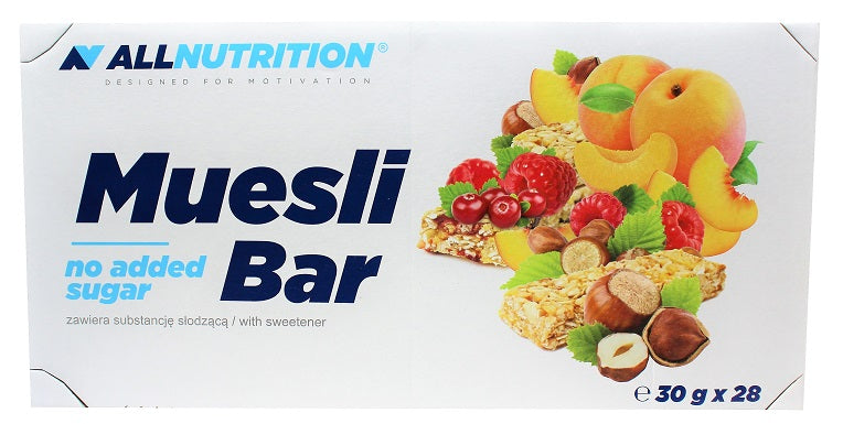 Allnutrition musli batoniņš, aprikožu garša – 28 batoniņi
