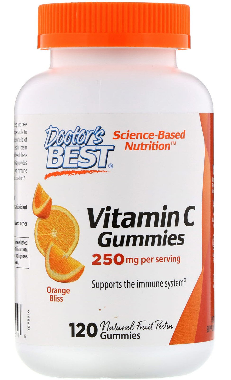 Doctor's Best C vitamīns 250 mg, Orange Bliss — 120 gumijas konfektes