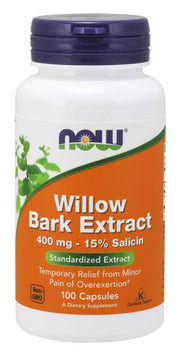 Produkto nuotrauka: NOW Foods Willow Bark Extract, 400mg - 100 kapsulių