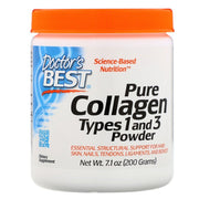 Doctor's Best tīra 1. un 3. tipa kolagēns, pulveris - 200 g