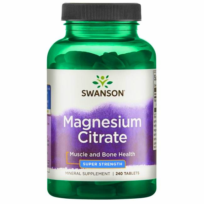 Swanson magnija citrāts, 225 mg īpaši stiprs – 240 tabletes