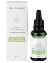Holland & Barrett C vitamīna un hialuronskābes serums — 30 ml.