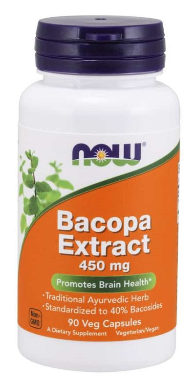 NOW Foods bakopas ekstrakts, 450 mg – 90 kapsulas