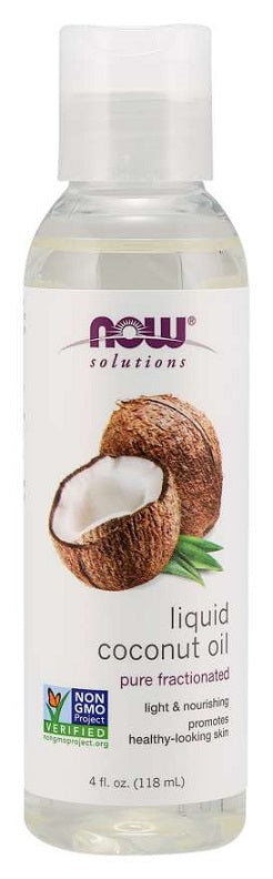 NOW Foods kokosriekstu eļļa, šķidra, tīra, frakcionēta – 118 ml.