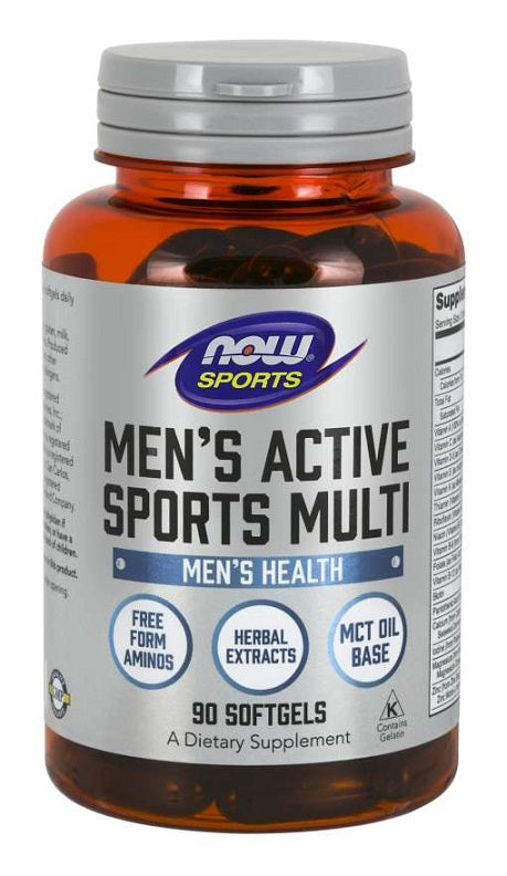 NOW Foods vīriešu aktīvās sporta multivitamīnu komplekss – 90 kapsulas
