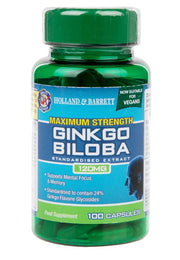 Holland & Barrett maksimālā stipruma ginks, 120 mg – 100 kapsulas