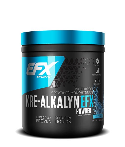 EFX Sports Kre-Alkalyn pulveris, zilais sals, 220 g