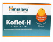 Himalaya Koflet - H, apelsīnu garša – 12 pastilas