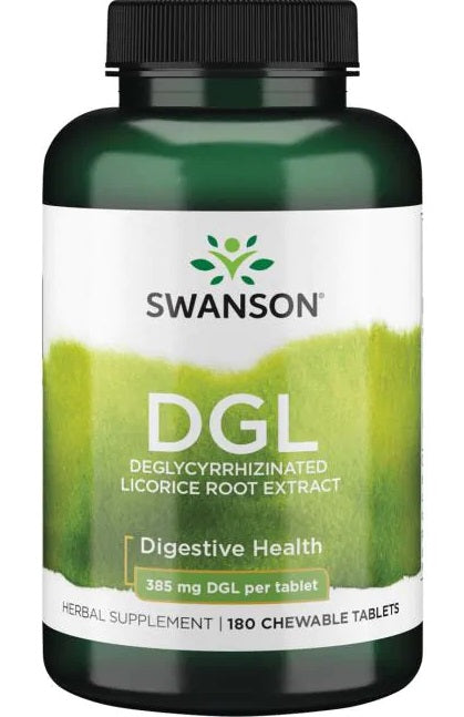 Swanson DGL, 385 mg – 180 košļājamās tabletes