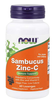 NOW Foods Sambucus Zinc - C – 60 pastilas