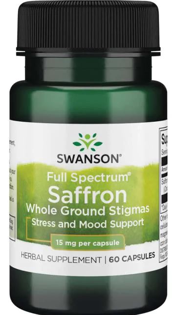 Swanson pilna spektra safrāna garšas pastiprinātājs, 15 mg – 60 kapsulas