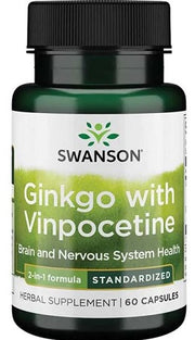 Swanson ginks ar standartizētu vinpocetīnu – 60 kapsulas