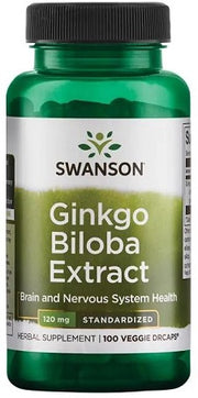 Swanson Ginkgo Biloba ekstrakts, 120 mg – 100 kapsulas