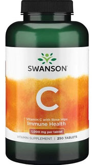 Swanson C vitamīns ar mežrozīšu augļiem, 1000 mg – 250 tabletes