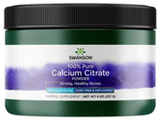 Swanson kalcija citrāta pulveris, 100 % tīrs un bez piena produktiem – 227 g