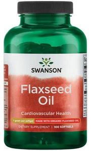 Swanson linsēklu eļļa, 1000 mg – 100 kapsulas