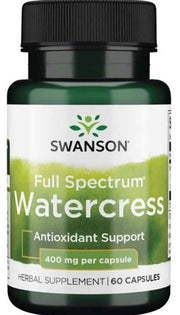 Swanson platā spektra ūdens krese, 400 mg – 60 kapsulas