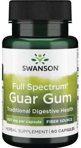 Swanson pilna spektra guāra sveķi, 400 mg – 60 kapsulas