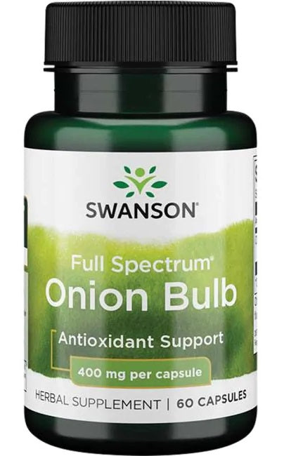 Swanson Full Spectrum sīpolu garšas pastiprinātājs, 400 mg – 60 kapsulas