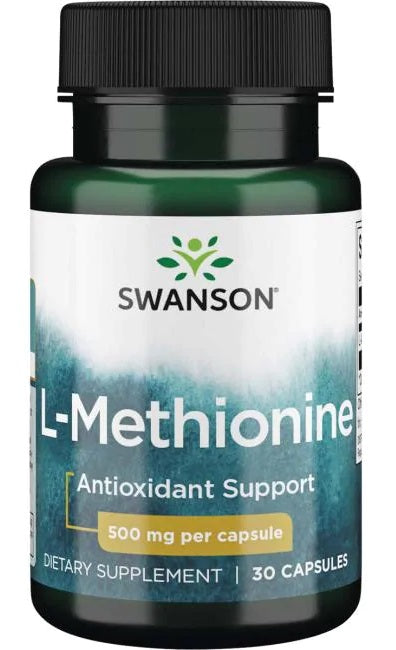Swanson L-metionīns, 500 mg – 30 kapsulas