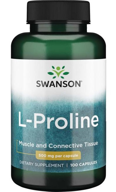 Swanson L-prolīns, 500 mg – 100 kapsulas