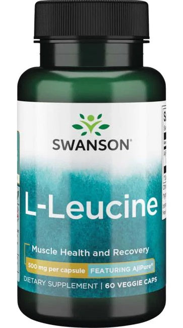 Swanson AjiPure L-leicīns, 500 mg – 60 kapsulas