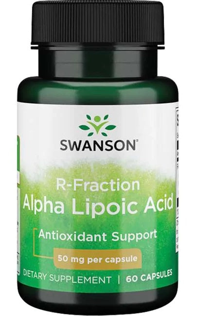 Swanson R-alfa lipoīnskābe, 50 mg – 60 kapsulas