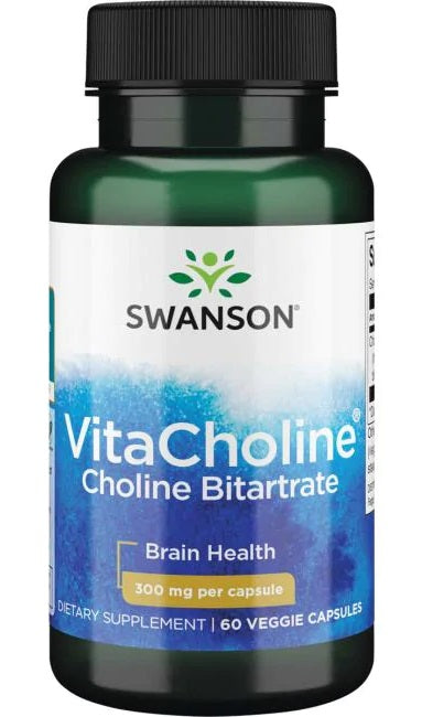 Swanson VitaCholine holīna bitartrāts, 300 mg – 60 kapsulas