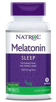 Natrol melatonīns, 1mg - 180 tabletes