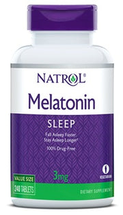 Natrol melatonīns, 3 mg – 240 tabletes
