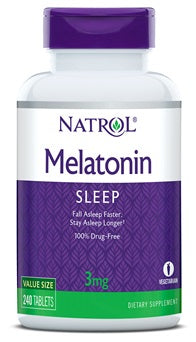 Natrol melatonīns, 3 mg – 240 tabletes