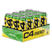 Cellucor C4 sprādzienbīstamais enerģijas dzēriens, savīta laima garša — 12 x 500 ml.