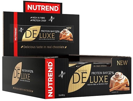 Nutrend Deluxe proteīna batoniņš, zemeņu un siera kūkas garša – 12 x 60 g