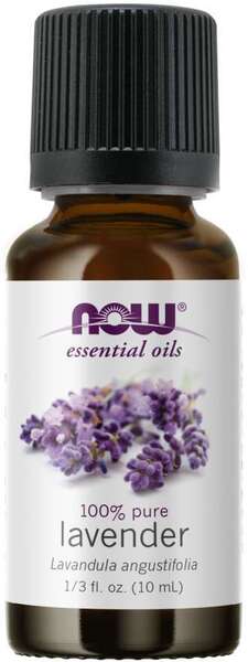 NOW Foods ēteriskā eļļa, lavandas eļļa 100% tīra – 10 ml.