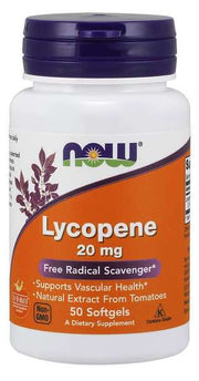 NOW Foods likopēns, 20 mg – 50 kapsulas
