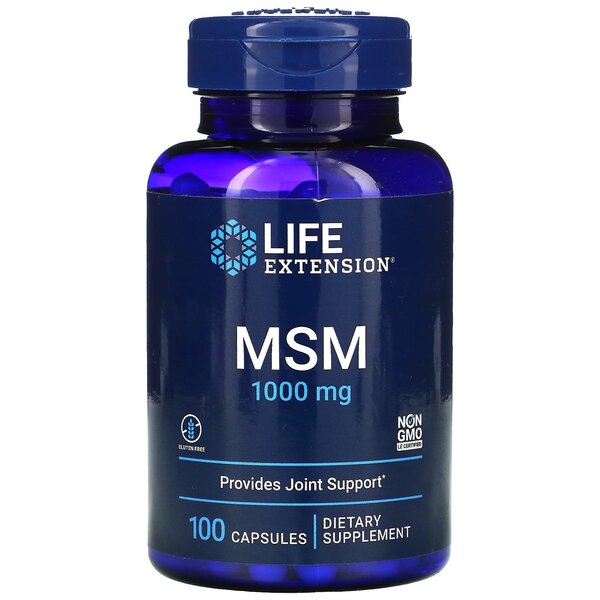 Life Extension MSM, 1000 mg – 100 kapsulas